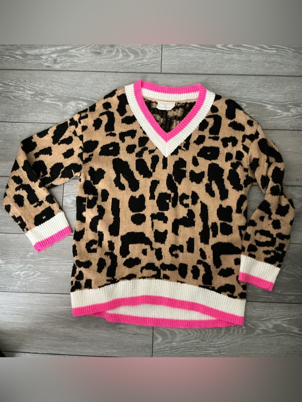 HYPED UNICORN Leopard Print Sweater S/M